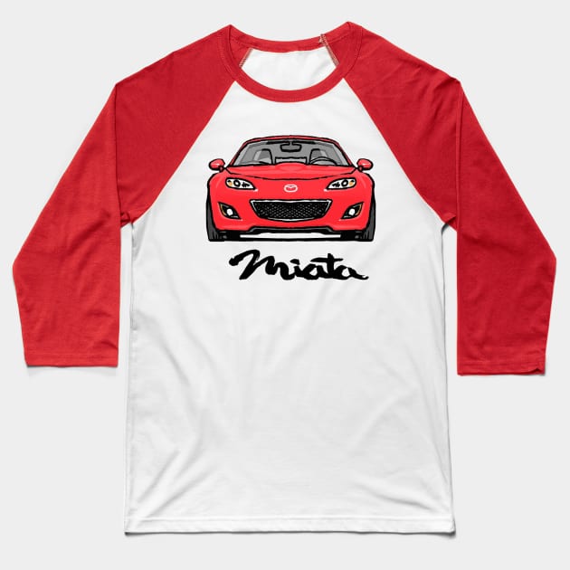 Mazda Mx5 Miata NC2 Red Baseball T-Shirt by Woreth